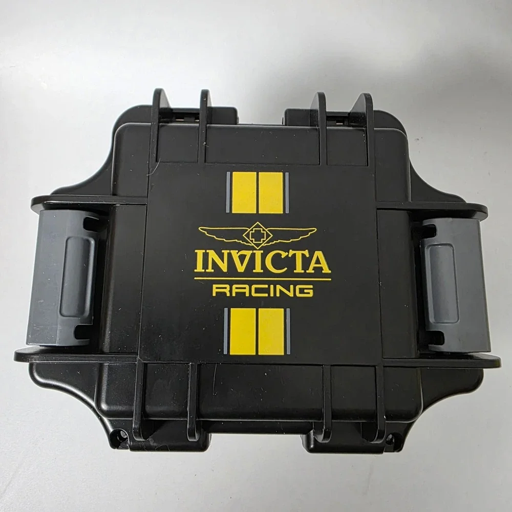 Invicta Racing Impact Case Single‎ Watch Box Black Yellow Plastic Storage Box